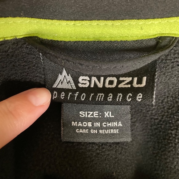 Snozu XL Men's Softshell Fleece Lined Jacket Black Full Zip Pockets - Picture 6 of 8
